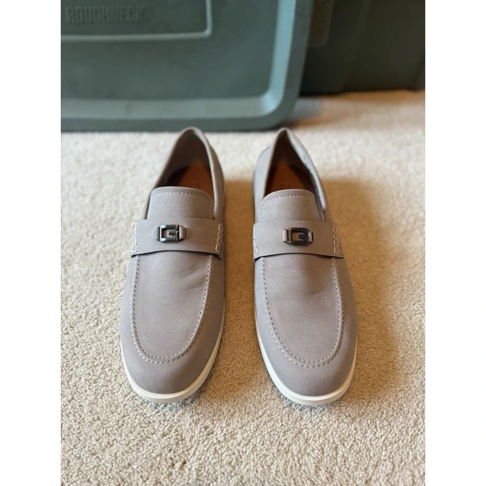 New Guess Tareco Slip On‎ Dressy Workwear Formal Loafers Grey Men's Size 11.5